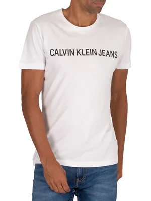 Produktbild von Calvin Klein Jeans Herren Institutionelles T-Shirt, Weiß L