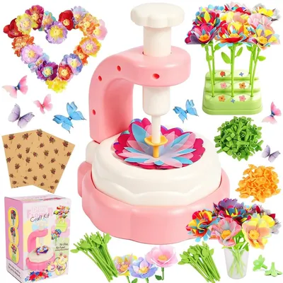 Produktbild von Blumenpressen Bastelset Blumenpresse Bastelset Kinder - Mit viel Zubehör - Ab 4 Jahren - Für Mädchen