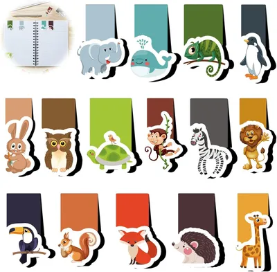 Produktbild von Lesezeichen Tiere 30 Stück, Magnetisch, Kreative Lesezeichen, Für Schule, Leser