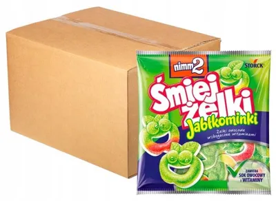 Produktbild von nimm2 Śmiejżelki Jabłkominki Fruchtgummis mit Vitaminen 90 g, 24 Stück