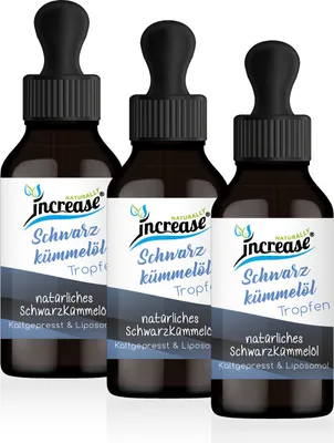Produktbild von Nimm 3, zahl 2 Aktion Liposomale Schwarzkümmelöl Tropfen hochdosiert - 2000mg Schwarzkümmelöl pro Tag (180.000mg in 3 Flaschen) - Keto MCT Öl C8 & C10