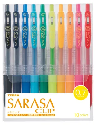 Produktbild von Zebra gel ballpoint pen Sarasa clip 0.7 10 colors JJB15-10CA – Set mit 10 Farben