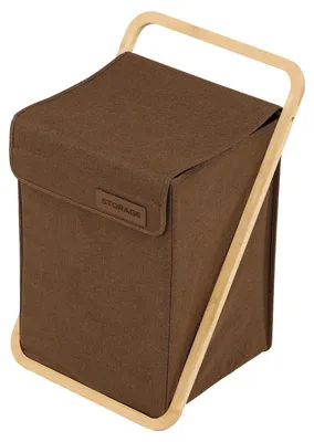 Productafbeelding van Wasmand Autronic Polyester-bamboe constructie-bruine kleur (DT3020 BRN)