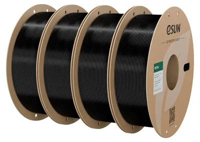 Produktbild von eSUN PETG+ Filament 1,75 mm, Schwarz, 4KG