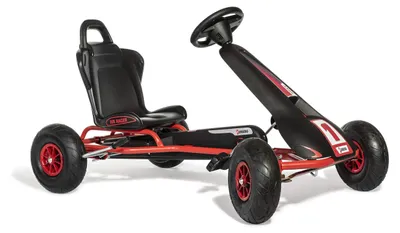 Tretfahrzeug mit Soundlenkrad, Luftreifen, 111x72x66 cm, 5-11 Jahre
