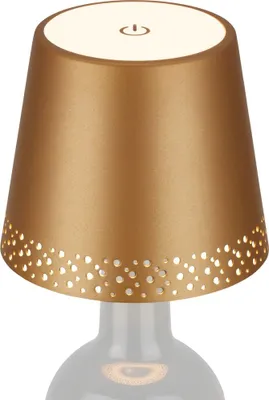 Produktbild von LED Akku-Flaschenlicht, gold-matt,1xLED-Modul/2,6W