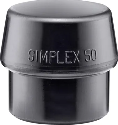 Produktbild von Schonhammerkopf SIMPLEX Kopf-Ø 50mm Gum.schwarz mittelh.HALDER