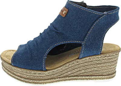 Immagine prodotto di Rieker sandali da donna con zeppa blu