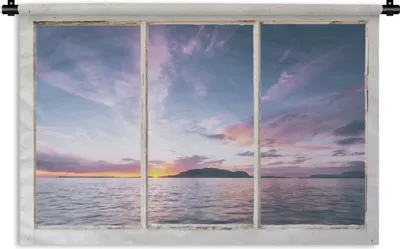 Produktbild von MuchoWow® Wandteppich Wandbehang Aussicht - Insel - Meer 60x40 cm Tapisserie Dekoration Wandtuch - Wanddekorationen