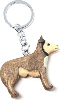 Produktbild von Schlüsselanhänger aus Holz - Husky