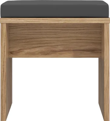 Produktbild von Sitzbank >DALATE< mit Polster, Catania Eiche Nachbildung - 45x48,7x30cm (BxHxT)