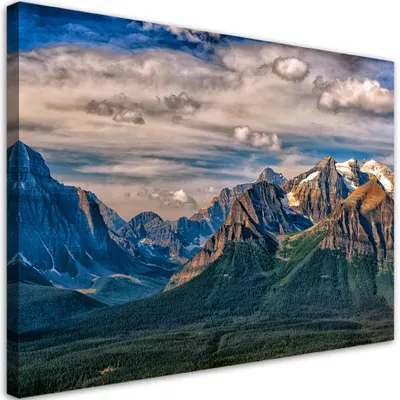 Produktbild von Leinwandbild Berglandschaft Natur 60x40 Feeby Grau bild für die wand bereit zum aufhängen