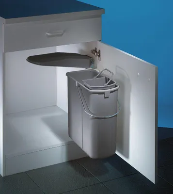 Immagine prodotto di Naber Vario 1 plus. Cestino per rifiuti, grigio alluminio.  - Cestino per rifiuti