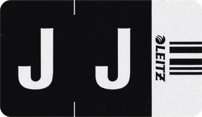 Produktbild von Orgacolor Buchstabensignal J VE=10x250 Stück schwarz