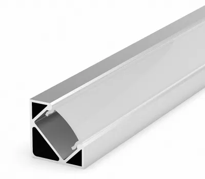 Produktbild von LED Profile in silber P3-1 100CM opal Abdeckung für LED Streifen bis 13,4mm Breite