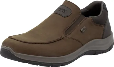 Produktbild von Rieker Herren Sneaker aus Leder mit Gummizug  loser weicher Einlage 03651, Größe:44 EU, Farbe:Braun