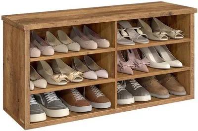 Produktbild von Famanu Schuhbank 6-lagiges Schuhregal - 29,5 x 100 x 50,1 cm