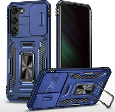 Zdjęcie produktu dla Pokrowiec König Design kompatybilny z Samsung Galaxy S24 Plus - plastikowe, miękkie etui na telefon - granatowy