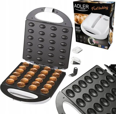 Zdjęcie produktu dla OPIEKACZ DO ORZESZKÓW CIASTEK Forma 24szt Powłoka non-stick 1600W PRZEPISY