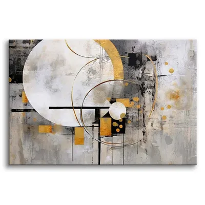 Produktbild von Leinwandbild Wandbilder für das Wohnzimmer Betonkreise Abstraktion 80x120cm