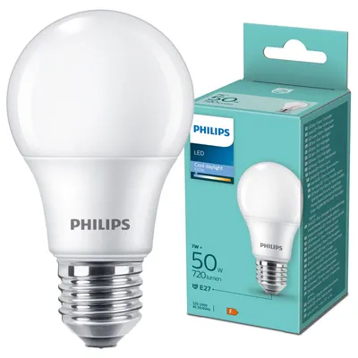 Produktbild von Philips 8718699630560, 7 W, 50 W, E27, 720 lm, 10000 h, Kühles Tageslicht