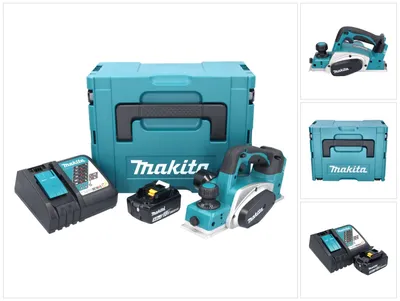 Produktbild von Makita DKP 180 RT1J Akku Hobel 18 V 82 mm + 1x Akku 5,0 Ah + Ladegerät + Makpac