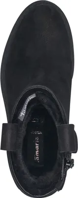 Produktbild von Tamaris Damen Stiefelette Reißverschluss Leder Warmfutter Laschen 1-26813-41, Größe:38 EU, Farbe:Schwarz