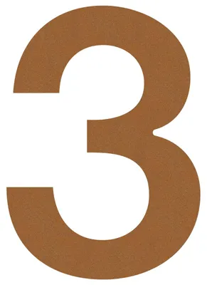 Produktbild von Hausnummer ''3'' Rost