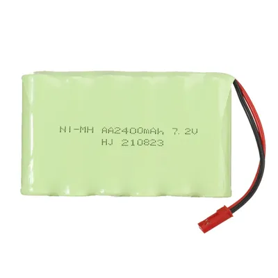 Zdjęcie produktu dla Akumulator Ni-MH 7.2V 2400mAh AA JST do RC ciężarówek, samochodów | Długi czas pracy | Odpowiedni dla DJI Tello, Radiofly, Helifar, zielony