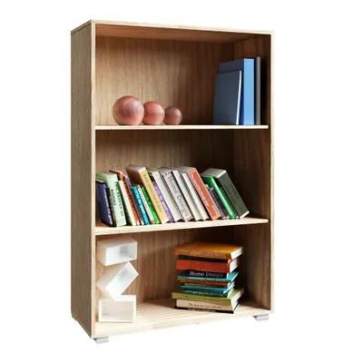 Produktbild von Casaria 2er Set Bücherregal Vela 3+2 Fächer Höhenverstellbare Böden 60cm Breit Holz Standregal Ordner Büro Regal Eiche