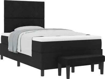 Obrázok produktu pre Posteľ s pružinovým rámom Čierna 120 x 190 cm látka