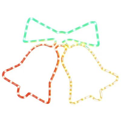 Produktbild von vidaXL LED-Silhouette Weihnachtsglocken 72 LEDs 50x56 cm