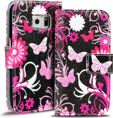 Immagine prodotto di Custodia del telefono cellulare per Samsung Galaxy S6 Edge cover Custodia protettiva in Finto cuoio con motivo
