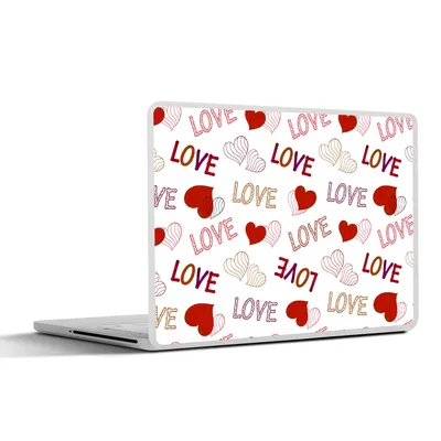 Produktbild von MuchoWow® Laptop Aufkleber Sticker Cover Liebe - Herz - Muster 40x30 cm - Laptop Dekoration - Selbstklebend