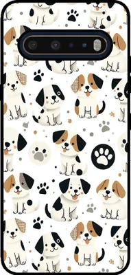 Produktbild von Smartphonica Handyhülle Passend für LG V60 mit Hundedruck - TPU zurück Abdeckung Fall Hund Design