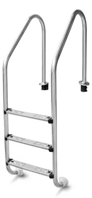 Produktbild von W'eau Poolleiter Edelstahl 3 Stufen AISI 304 Für Einbaubecken 90-115 cm