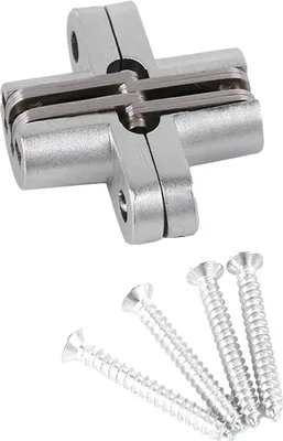 Produktbild von 180 Grad Zinklegierung Unsichtbare Falttür Kreuz versteckte Scharniere (43.7mm)