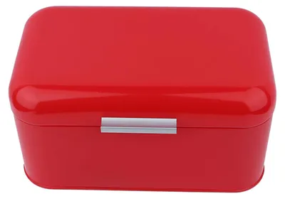 Productafbeelding van Eenvoudige, retro broodtrommel van metaal met een grote capaciteit voor in de keuken, opbergdoos (rood)