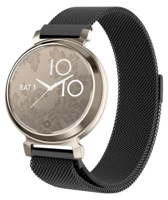 Produktbild von By Qubix Milanaise-Armband - Schwarz - passend für Garmin Lily 2