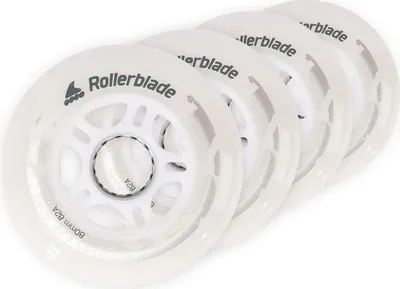 Produktbild von Rollerblade MOONBEAMS 80 mm 82A Leuchtende Rollschuh-Räder, 4 Stück, Weiß