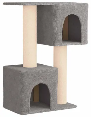 Obrázok produktu pre Mačací strom s sisalovými škrabacími stĺpikmi, svetlosivý, 114 cm