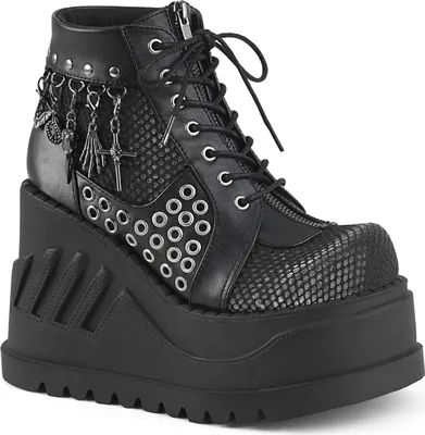 Obrázek produktu pro STOMP-18 Dámské boty od DemoniaCult, Black Grey , EU 35, US 5