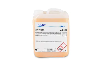 Produktbild von Funny Duschgel mit Pfirsichduft | 5 L Kanister | hautschonend | Pflanzliche Rohstoffe