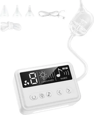 Produktbild von Elektrischer Baby Nasensauger, 9 Stufen, 3 Silikonaufsätze, Anti-Backflow, beruhigende Musik, LED-Licht, USB-C