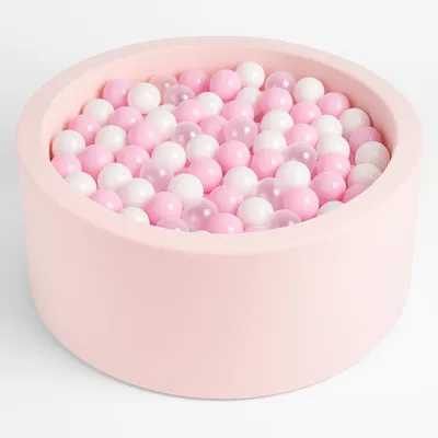 Image de Angelove Piscine à balles pour enfants 90x30cm avec 200 balles colorées de 7cm - Rose clair