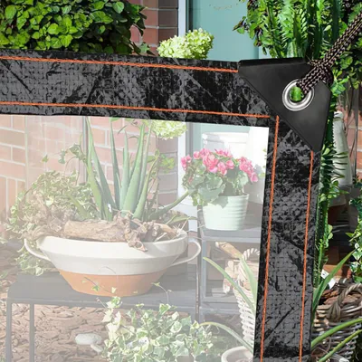 Produktbild von Peviasot 2x Transparente Plane mit Ösen wasserdichte Abdeckplane aus PE wetterfest und UV-beständig für Garten Balkon Terrasse Gewächshaus und Pavillon 2 × 4 m