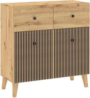 Zdjęcie produktu dla Komoda z drzwiczkami i szufladami HEWITT – dąb artisan