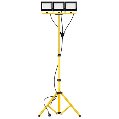 Obrázok produktu pre Stavebné svietidlo MasterLED so statívom 3x50 W, 12 000 lm, 4500 K, IP65, pracovné svietidlo, 3-svetelné, žlté a čierne, pre staveniská