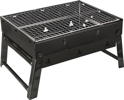 Image de 35x27x20 cm Barbecue au charbon de bois Portable, Barbecue pliant, Barbecue portable à emporter, Barbecue BBQ pliable pour le camping, les pique-niques, les vacances, les fêtes sur la plage et autres activités de plein air, Barbecue de voyage, Barbecue à emporter