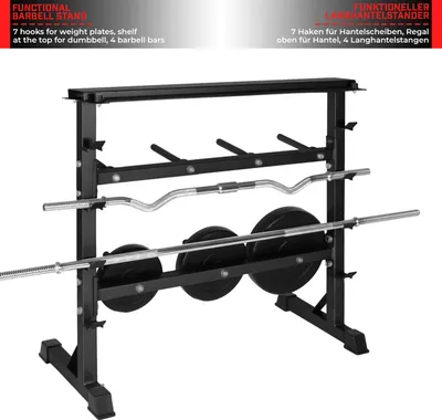 Obrázok produktu pre Stojan na činky Physionics, 98 x 95 x 48 cm, 300 kg